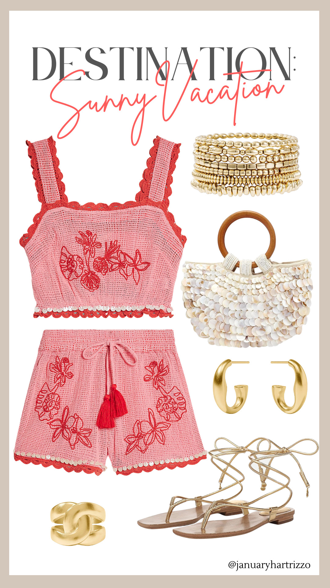 If I were headed back to the beach this month, this cute shorts set would be coming with me. 

Beach vacation outfits, summer outfits, date night outfits, sandals, beach jewelry 

 #LTKootd #LTKSeasonal #LTKTravel