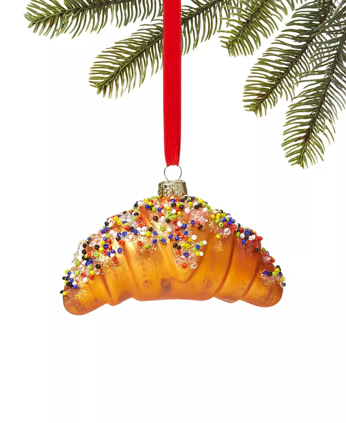 Foodie Wine and Spirits Beaded Croissant Ornament, Created for Macy's | Macy's