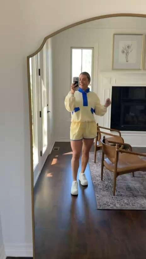Warm-weather sets are my spring go-to! This pale yellow sweatshirt and shorts combo with soft blue feels fresh, comfy, and effortlessly chic. ☀️💛🩵
#springstyle #ltkfashion #ootd #neutraltones #matchingset #fashionfinds #warmweatheroutfit #styledaily #casualchic #springlooks 

 #LTKootd #LTKActive