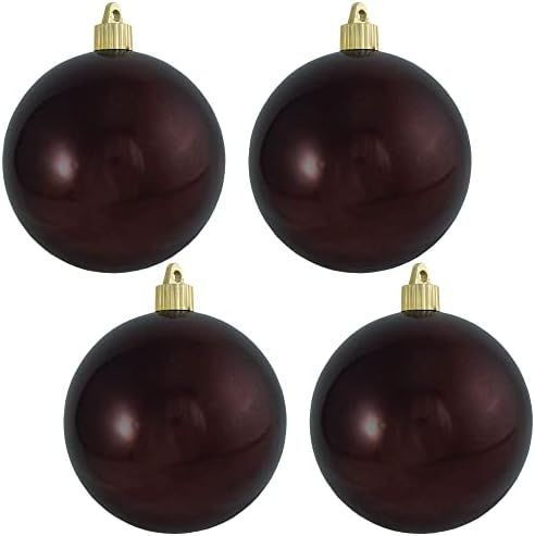 Christmas By Krebs 4" (100mm) Ornament [4 Pieces], Commercial Grade Indoor Outdoor Shatterproof Plas | Amazon (US)