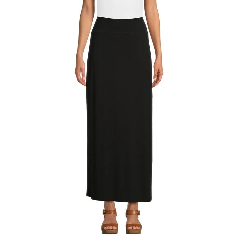 No Boundaries Juniors’ Knit Maxi Skirt, Sizes S-XXXL - Walmart.com | Walmart (US)