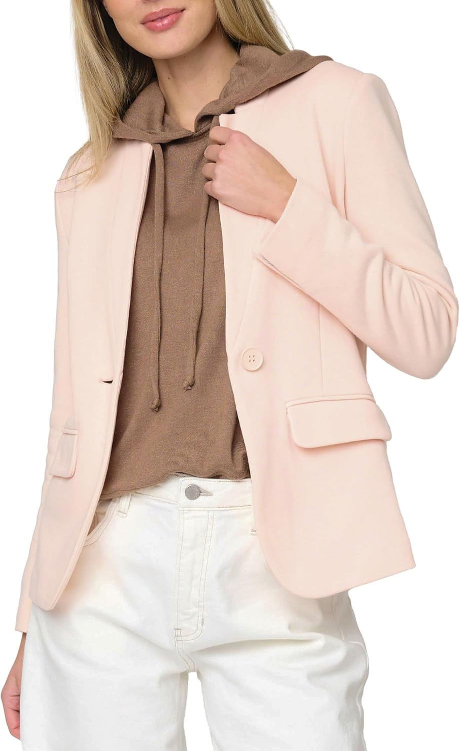 GIBSONLOOK Women Notch Collar Blazer, Open Front Knit Jacket for Office, Business Casual Outfit for Women | Amazon (US)