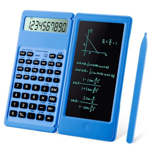 IPepul Scientific Calculators for Students, Blue Math Calculator with Notepad,10-Digit Large Screen, Classroom Must Haves for Middle High School Supplies & College （Blue） | Amazon (US)