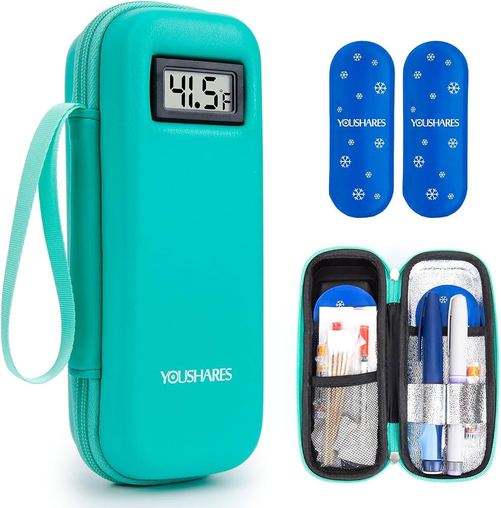 YOUSHARES Insulin Cooler Travel Case, Peptide Travel Case with Temp Display | Amazon (US)