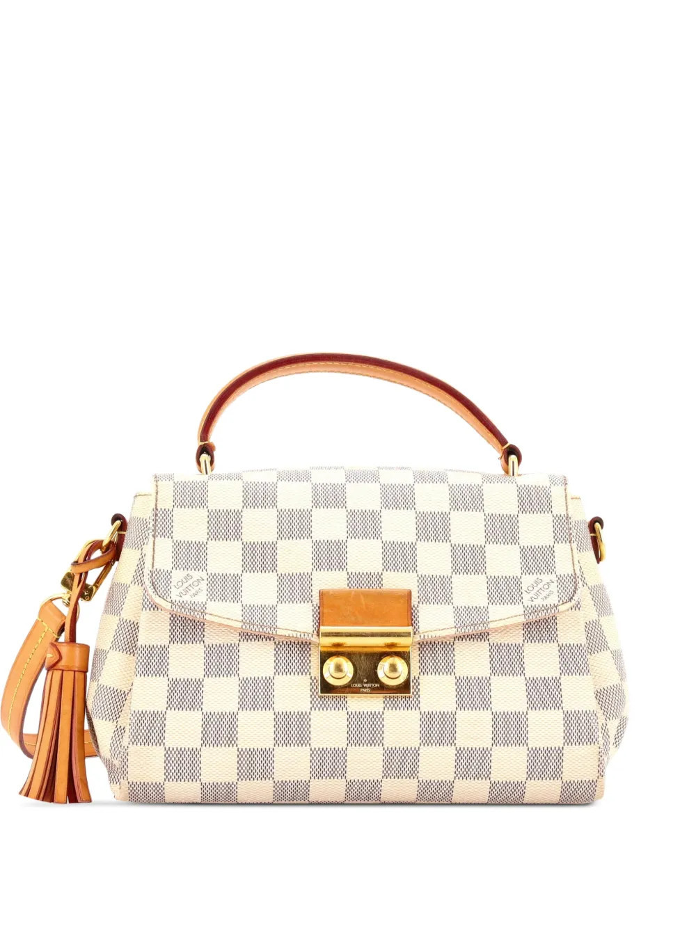 Louis Vuitton Pre-Owned Croisette Handbag Damier crossbody bag - White | Farfetch Global