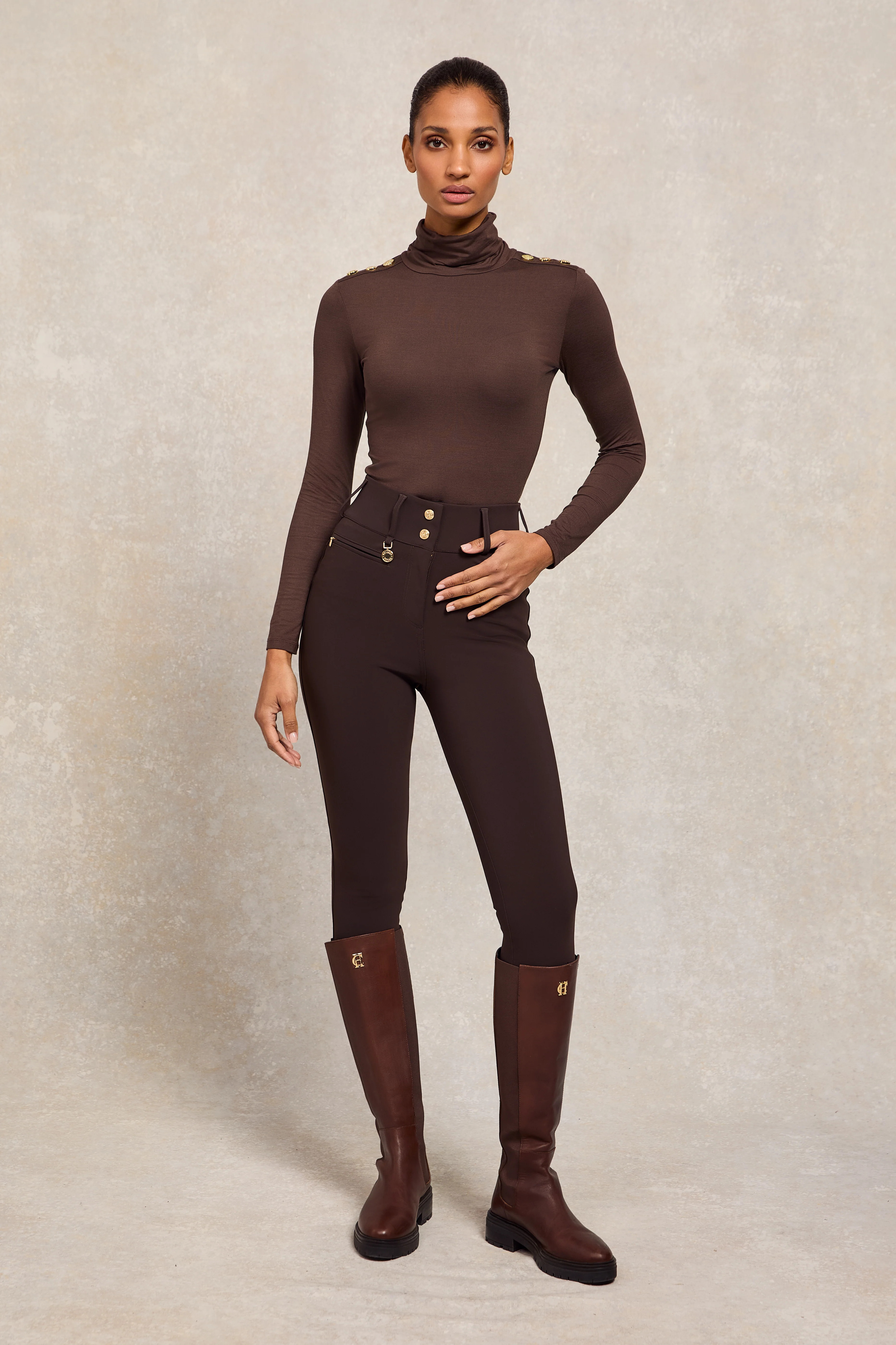 Contour Trouser (Chocolate) | Holland Cooper