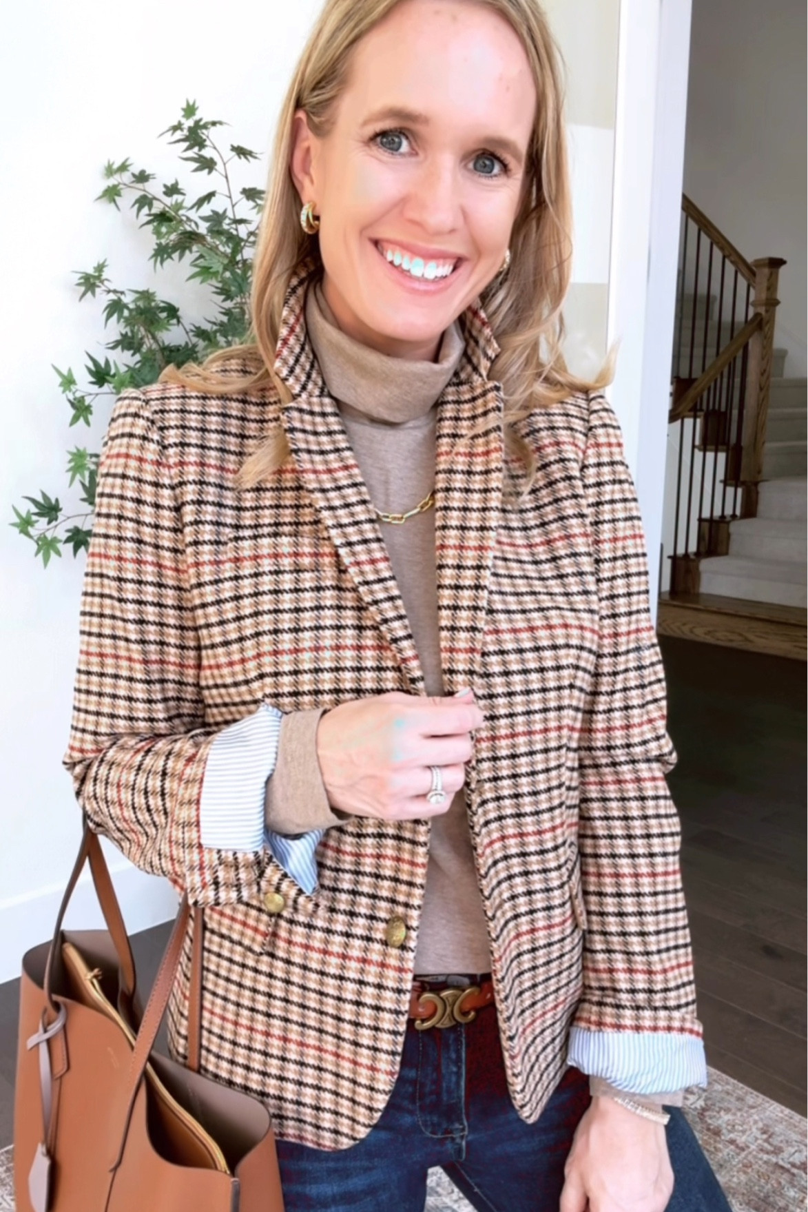 Fall layering outfit with blazer

Use code JOYFULLYSO for 15% off jeans and belt 

#LTKStyleTip #LTKSeasonal #LTKSaleAlert