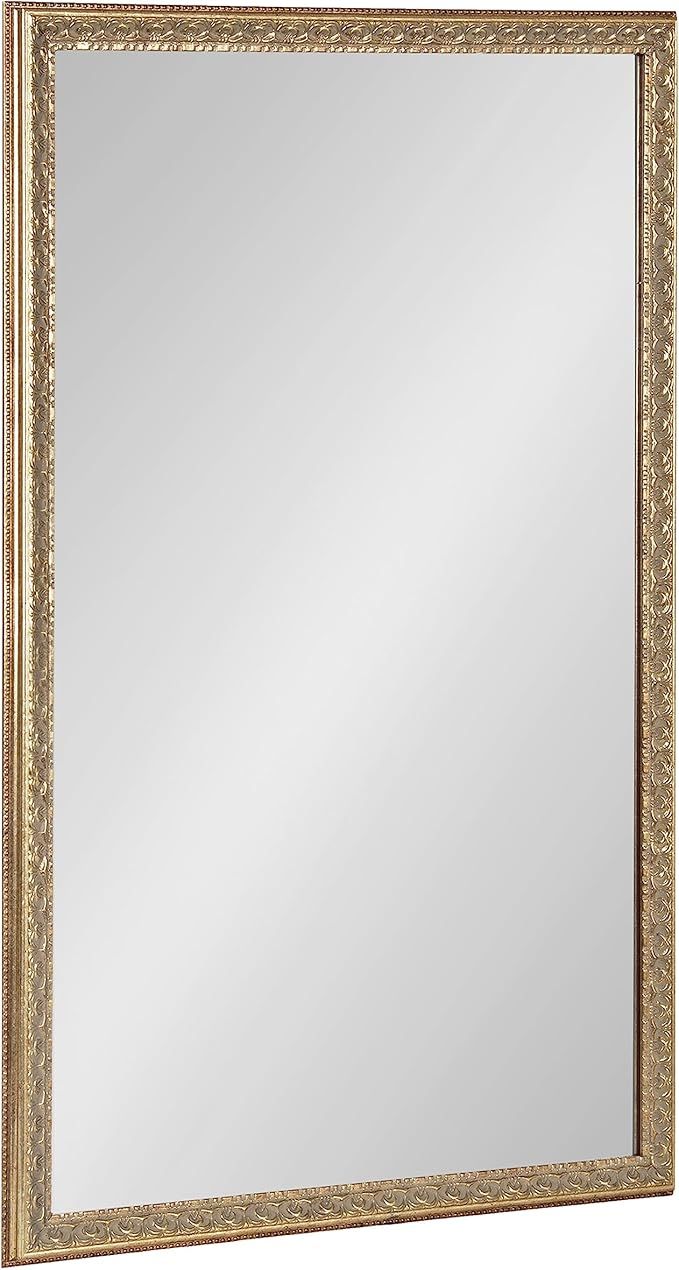 Kate and Laurel Johann Traditional Rectangular Ornate Wall Mirror, 20 x 30, Antique Gold, Vintage... | Amazon (US)