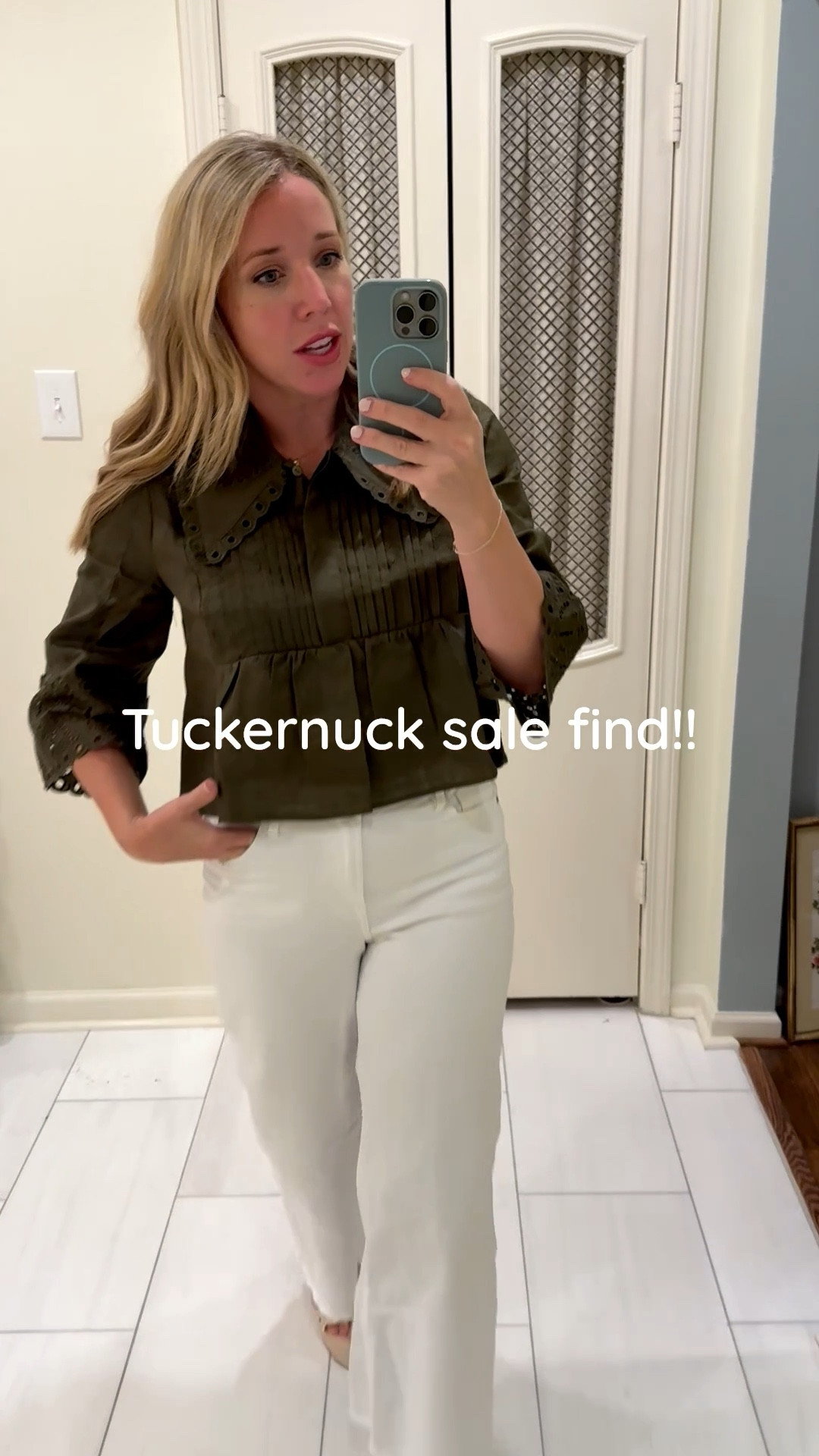 Tuckernuck sale find!! Linked more sale favorites below! This top is perfect to transition from summer to fall! 

#LTKWorkwear #LTKSaleAlert