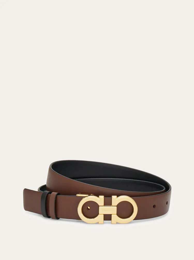 Reversible and adjustable Gancini belt | Ferragamo