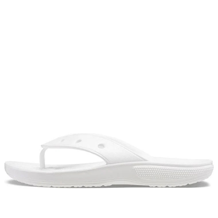 Crocs Classic Crocs Flip Casual Flip-Flops Unisex White 207713-100 | KICKS CREW