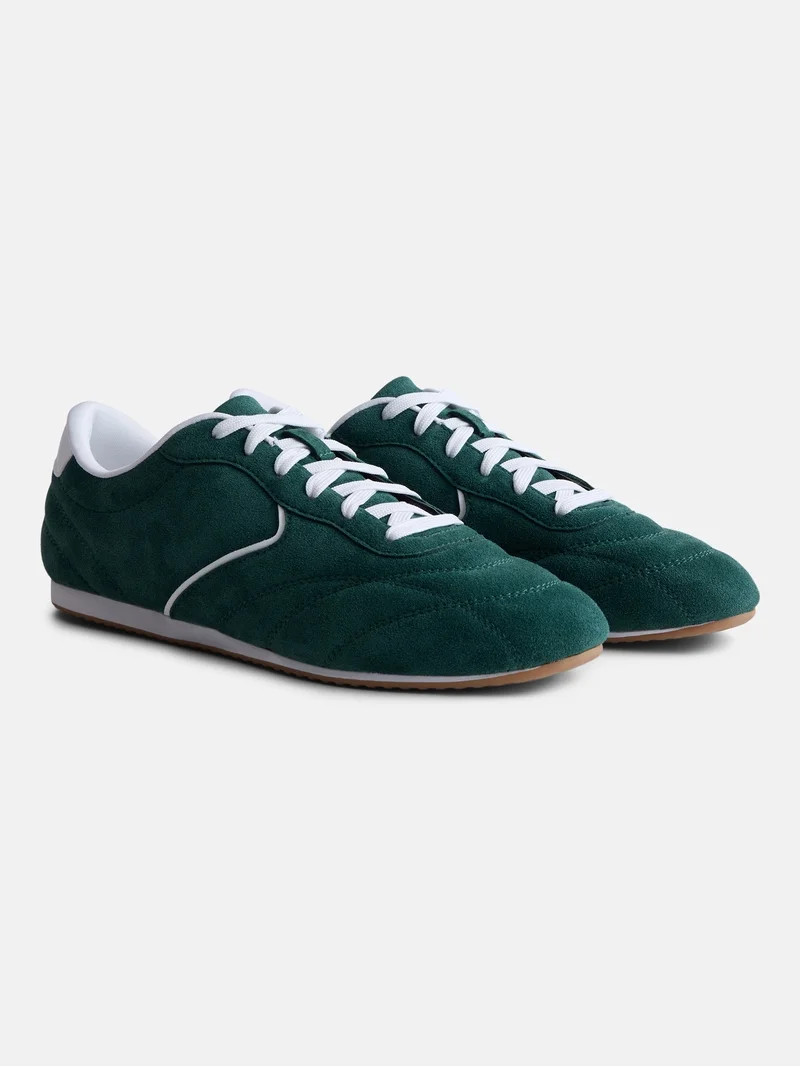 No Boundaries Women's Quilted Lace Up Sneakers | Walmart (US)