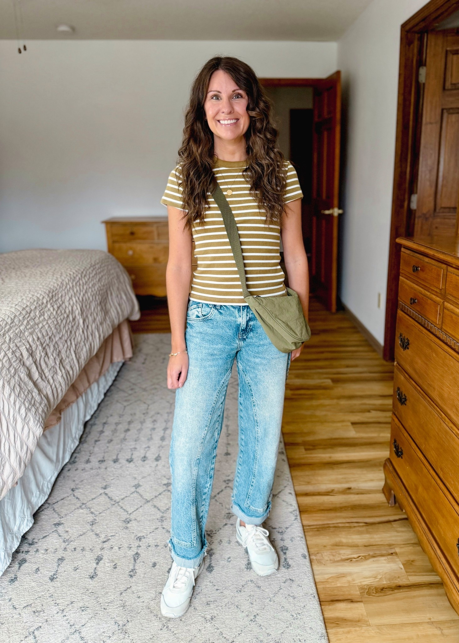 Small in my striped tee, 24 in my jeans (short—but short isn’t sold anymore, but they can easily be cut off bc they have a raw hem). 6.5 in my sneakers!

#LTKPetite #LTKootd #LTKgrwm