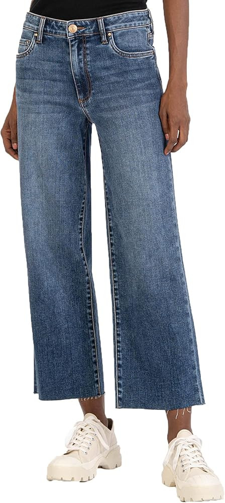 KUT from the Kloth Charlotte High-Rise Culottes in Commendatory - Jeans for Women - Belt Loop - B... | Amazon (US)