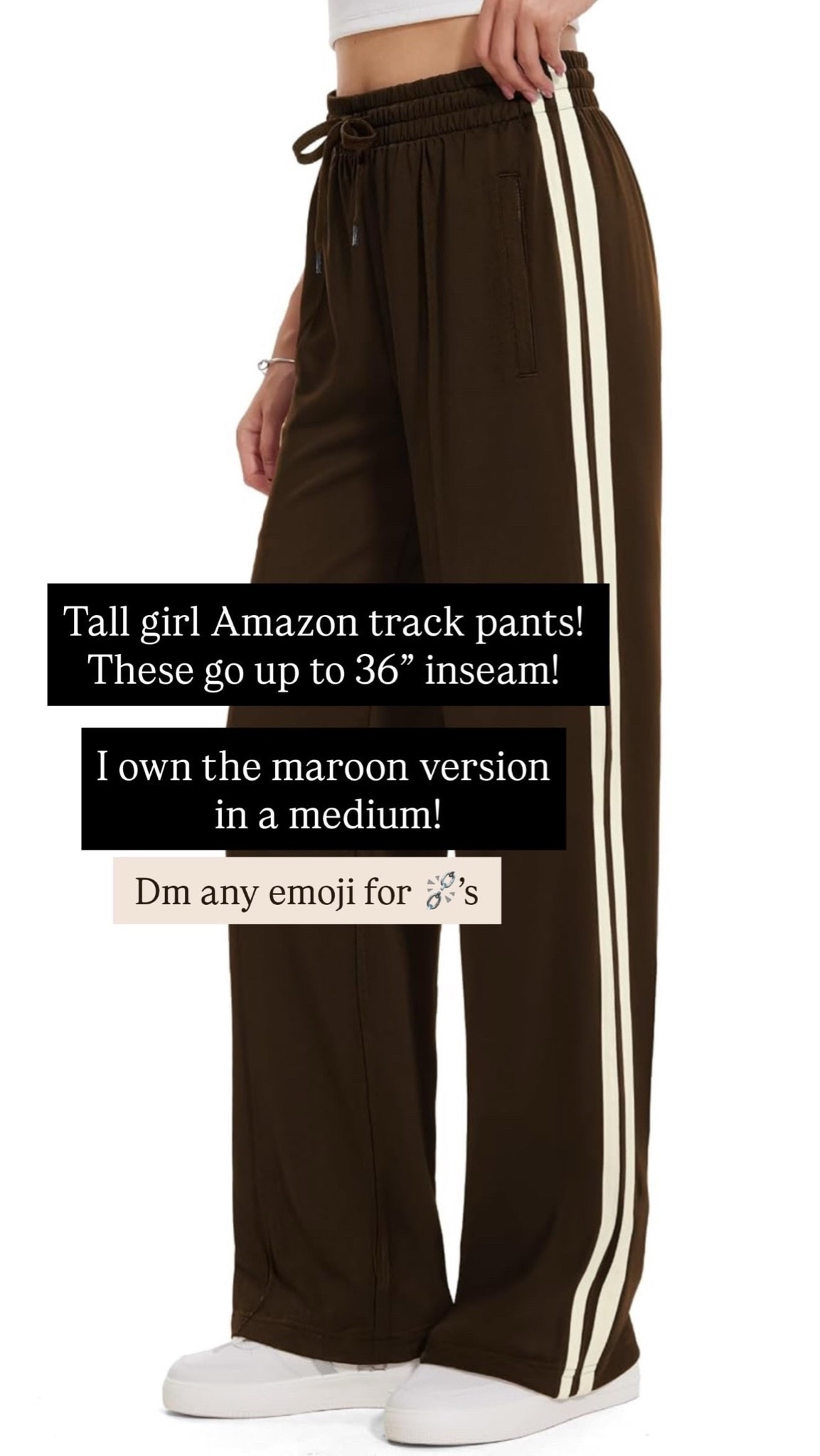 Tall girl friendly Amazon track pants!