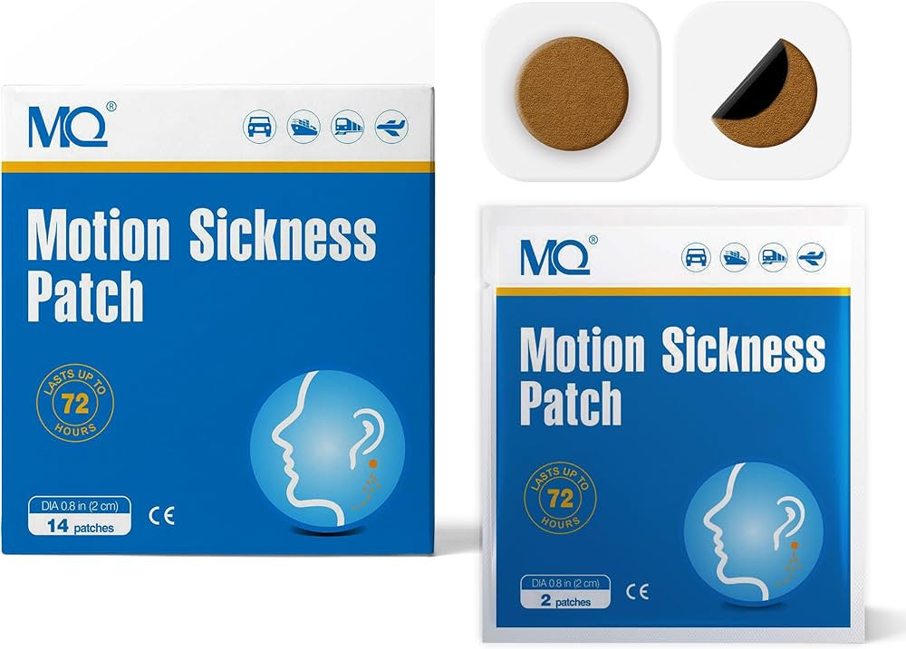 MQ 28ct Motion Sickness Patches Non Drowsy, Sea Sickness Patch Behind Ear for Cruise Ship Travel,... | Amazon (US)