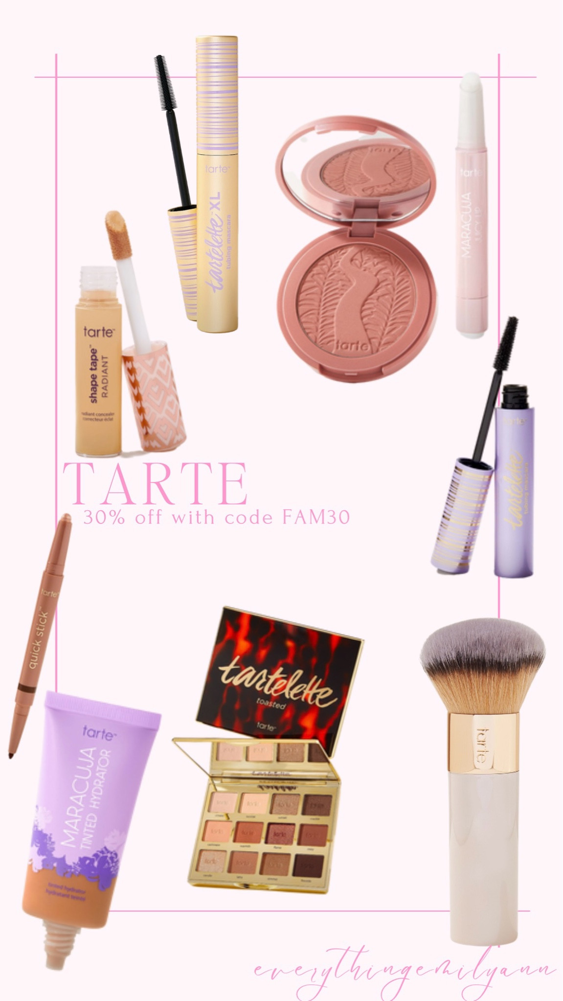 30% off Tarte with code FAM30🎉💜 #tartesale 

#LTKBeauty