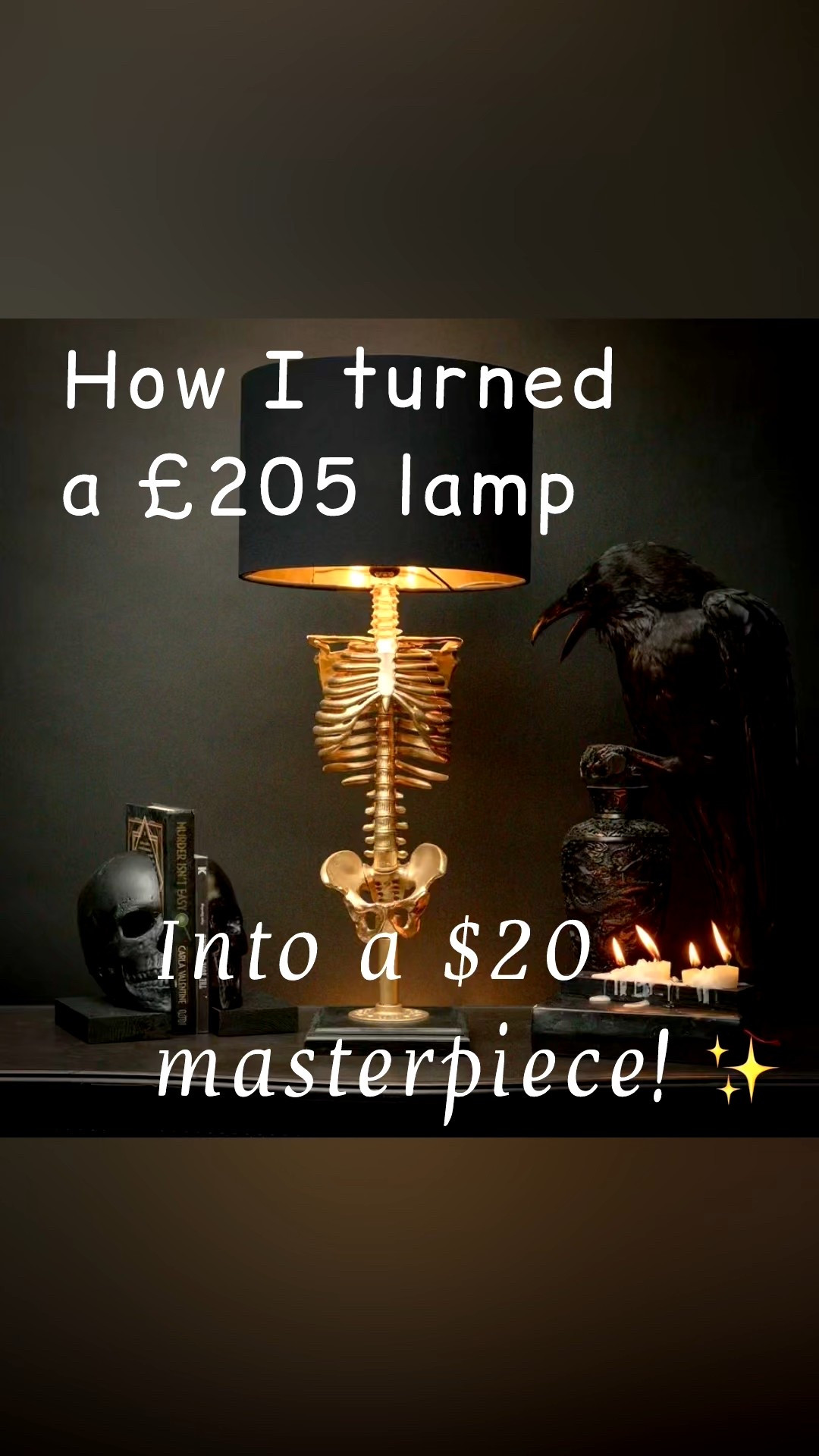 Halloween DIY skeleton lamp dupe. I just saved hundreds of dollars with this DIY dupe. Super easy and budget friendly  

#LTKHome #LTKHalloween #LTKSeasonal