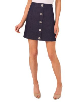 CeCe Women's Flap Welt Pockets Denim Mini Skirt - Macy's | Macy's