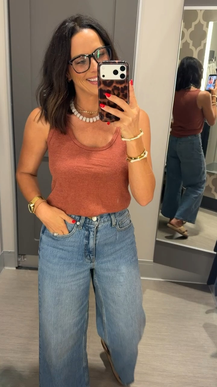 Target is already giving us the BEST fall transition pieces 🤎 This rust tank with the wide leg jeans is such an easy outfit to wear now and layer later! So simple but so cute and put together.

#TargetStyle #TargetFinds #TargetFashion #FallOutfit #AffordableFashion