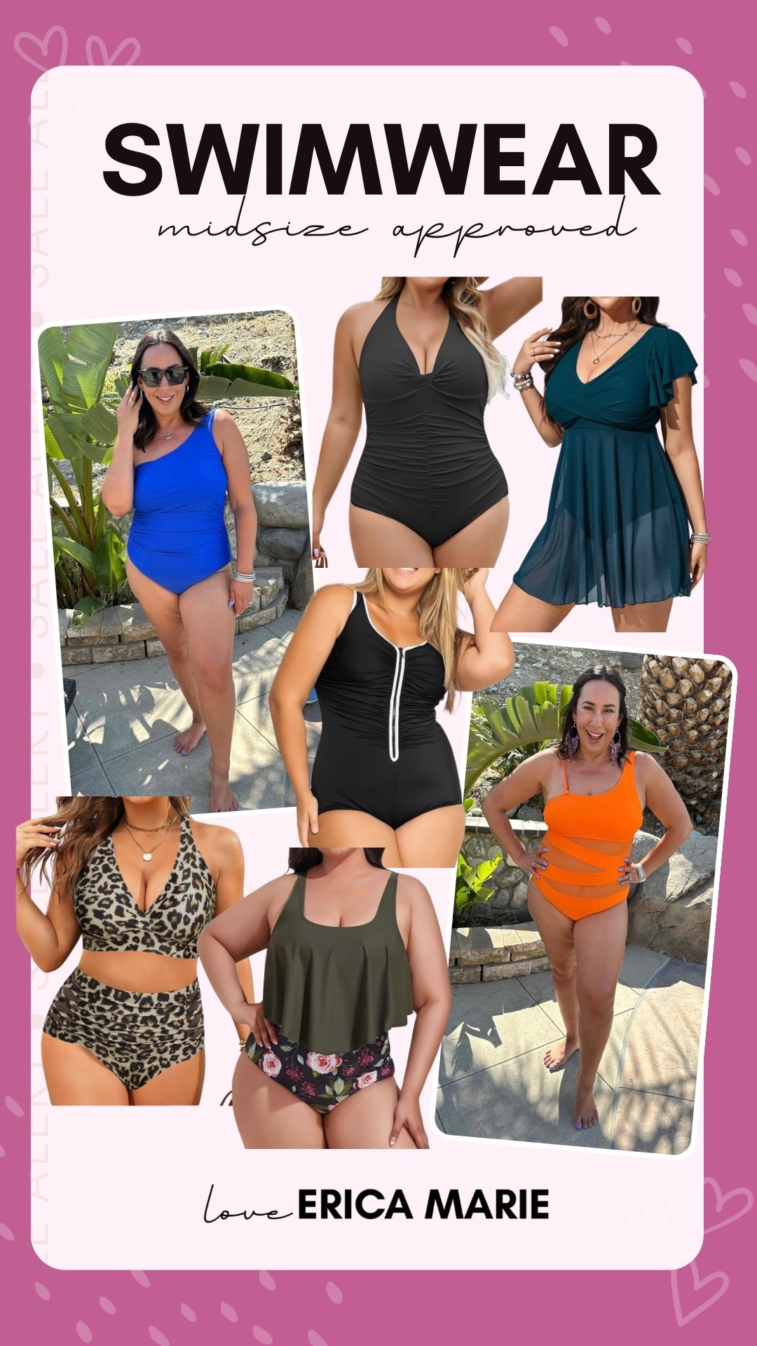 Midsize approved swimsuits that are comfortable, and make me feel confident as an over 40 mom?! Yes, please! The colors and different styles of these affordable options are flattering for my fellow curvy friends. The cutout/mesh detail on this orange suit is adorable the skirt over the v-neck teal one piece is a great detail to give some great coverage. I’m not one to wear two-pieces but this high waisted leopard option gives great tummy control. 
Mom approved swimsuits, timmy control swim, spring break bathing suits 

#LTKMidsize #LTKSeasonal #LTKOver40