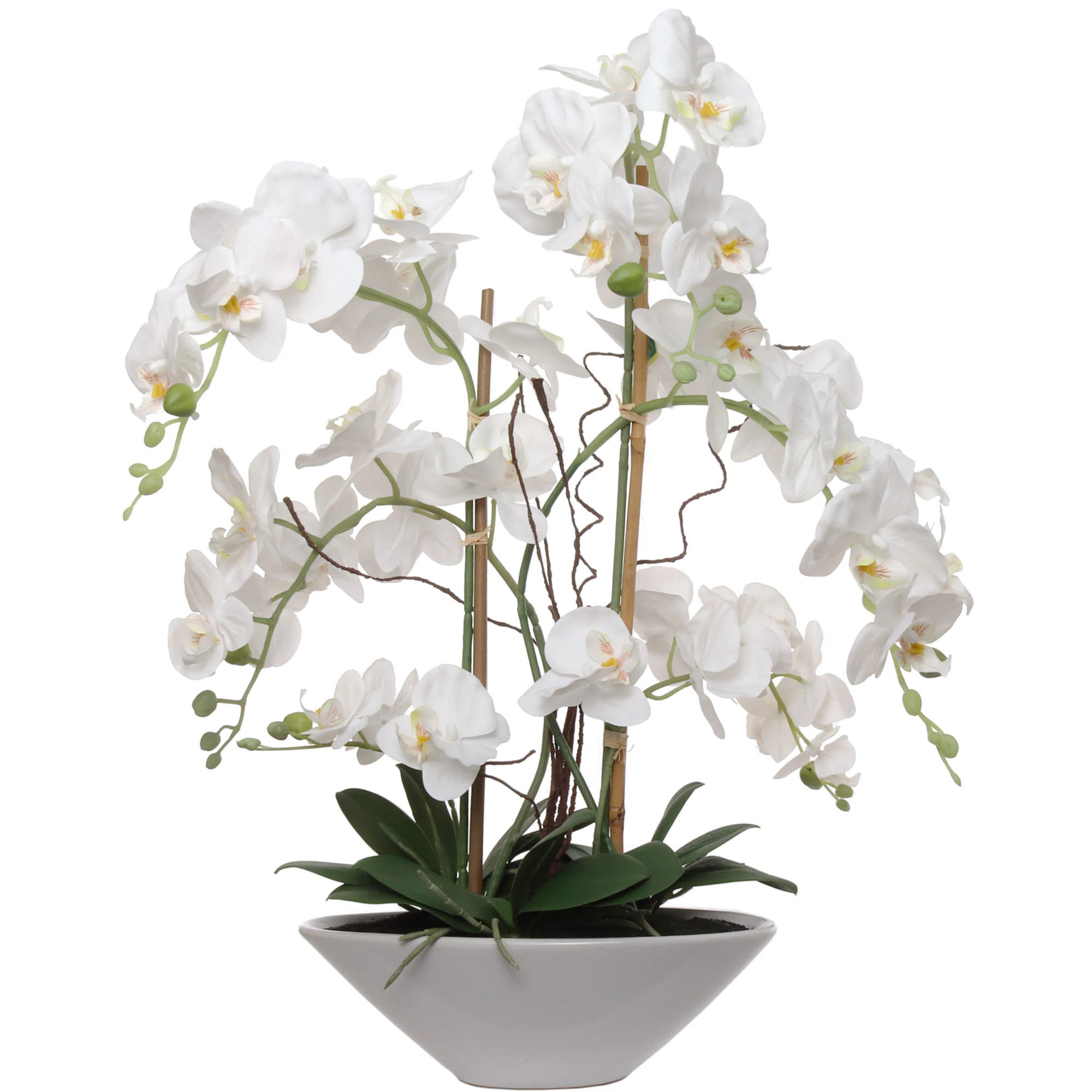 Silk Daisy Arrangement in Vase \u2013 Faux Floral Table Accent | Wayfair North America