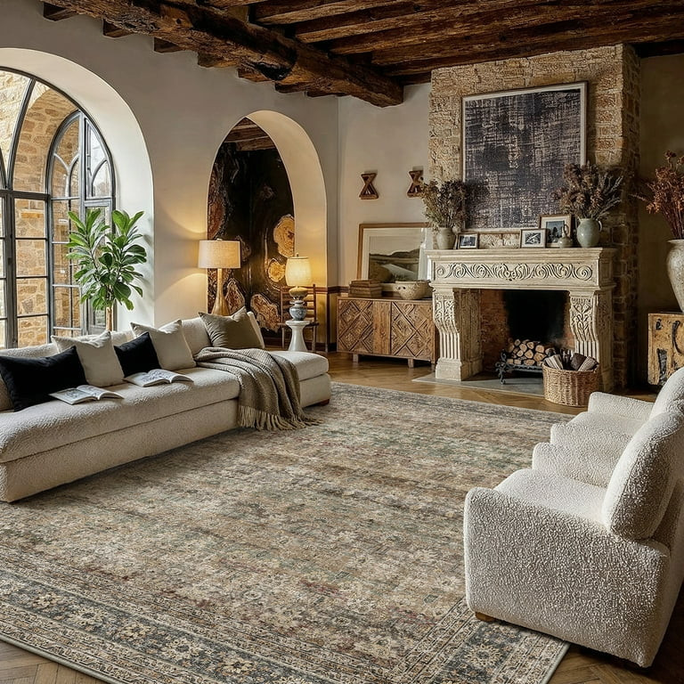 BERTHMEER Vintage Large Area Rugs 8’x10' Clearance for Living Room Bedroom Office Dining Room F... | Walmart (US)