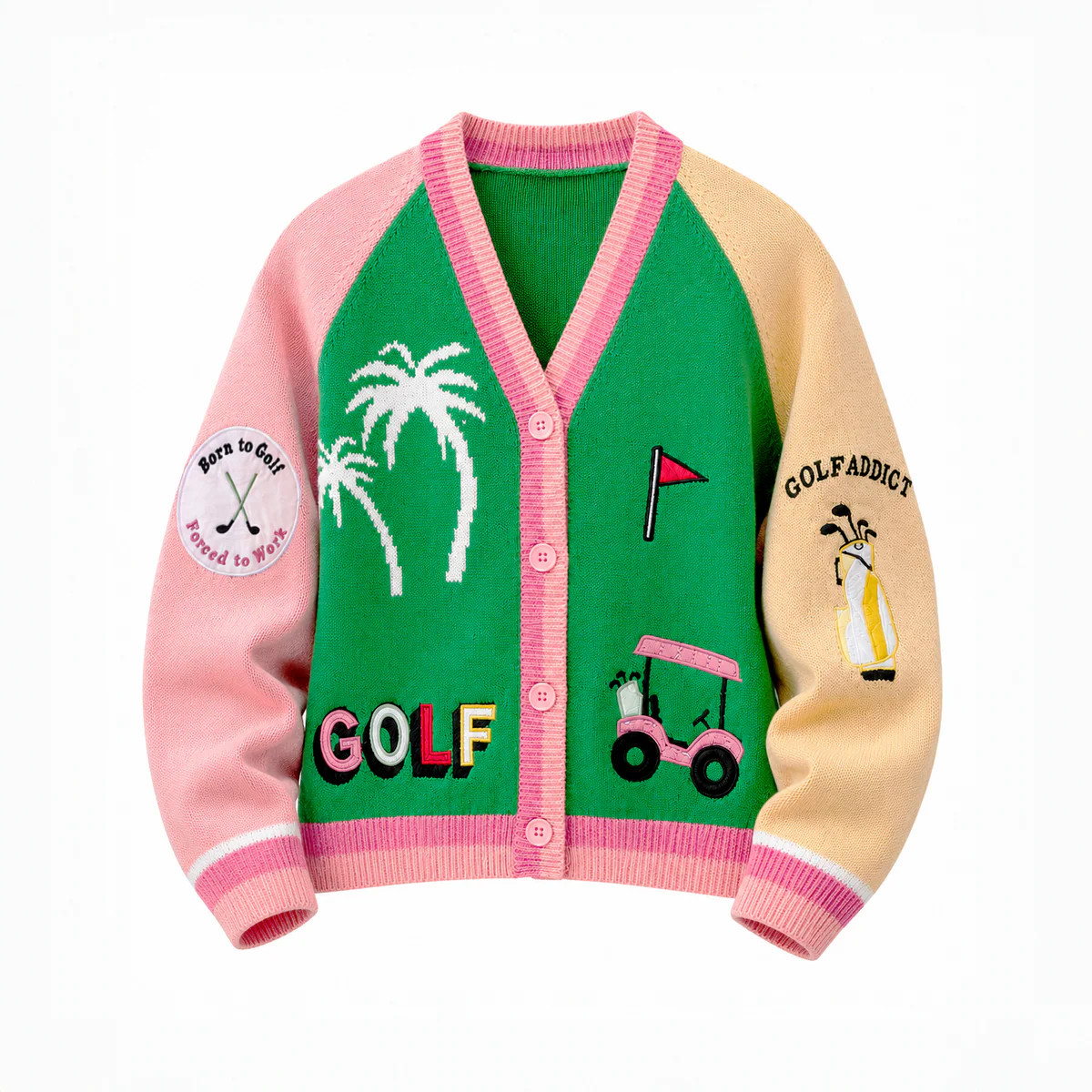 Pink Golf Cardigan Sweater | Jennifer Miller Jewelry