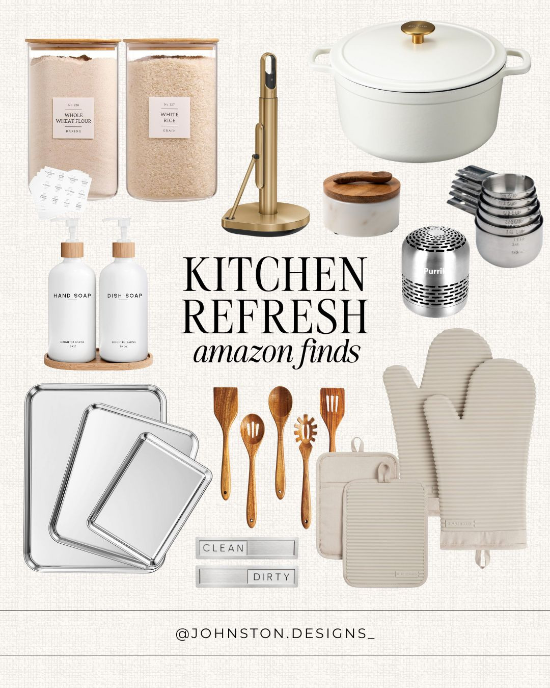 Upgrade your kitchen with these amazing finds from Amazon! From measuring cups to a cast iron pot, everything you need for a refresh in the new year. Kitchen essentials, gift ideas, chef, cook, Amazon home.
 

 #LTKHome #LTKFindsUnder50