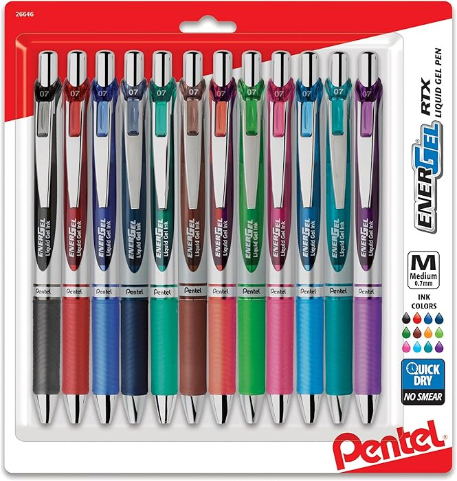 Pentel EnerGel RTX Retractable Liquid Gel Pens, (0.7mm), Assorted Colors, Ultimate Writing Pens, ... | Amazon (US)