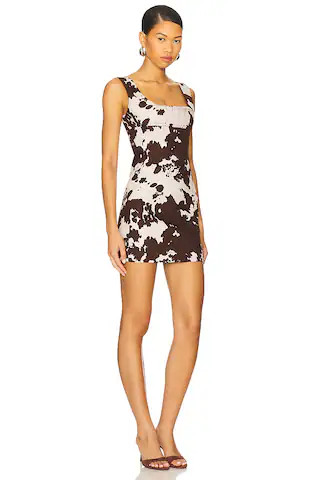 x REVOLVE Vivi Dress in White & Brown | Revolve Clothing (Global)