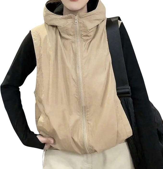 Chevara Women’s Sleeveless Sun Protection Vest Zip Up Hoodie Jacket Lightweight Outdoor Shirt w... | Amazon (US)