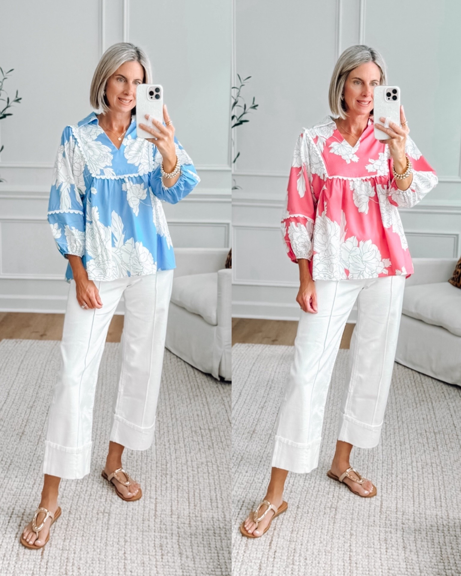 The prettiest Amazon floral tops - perfect for work or a lunch date. - Available in other colors. Wearing a small 

#LTKWorkwear #LTKFindsUnder50 #LTKOver40