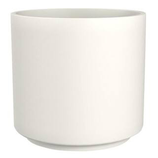 16 in. Matte White Cylinder Ceramic Planter | The Home Depot
