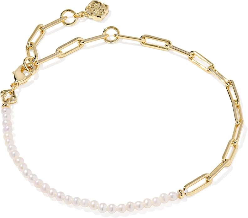 Markie Half Chain Bracelet in Freshwater Cultured Pearl, Fashion Jewelry for Women | Amazon (US)