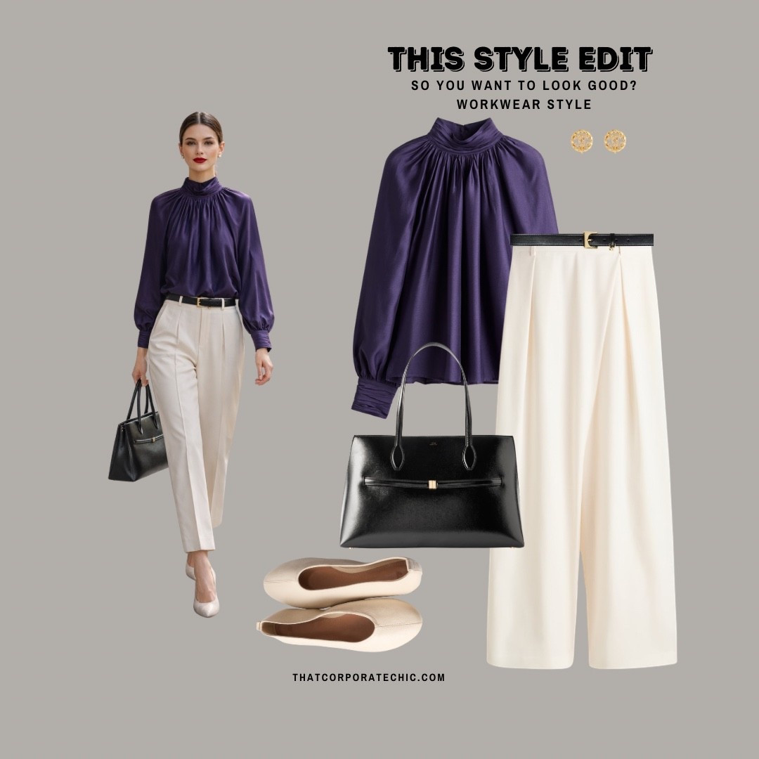 Spring work outfit, work conference.

Purple + white.

#workwear #corporatestyle #conferenceoutfit 

Disclaimer: Models generated with AI, styling created by thatcorporatechic to reflect what the outfit looks on a model .



#LTKstyletip #LTKspring #LTKworkwear
