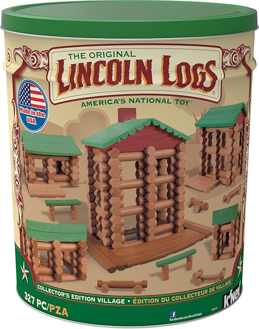LINCOLN LOGS-Collector's Edition Village-327 Pieces-Real Wood Logs-Ages 3+ - Best Retro Building ... | Amazon (US)