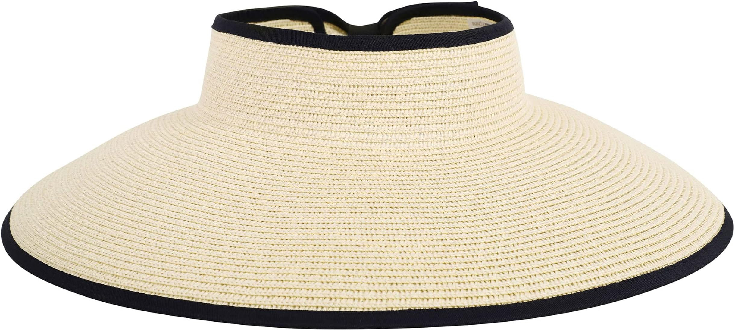 Sun Hats for Women Fashionable Womens Wide Brim Hat Roll-up Straw Sun Visor Hat | Amazon (US)