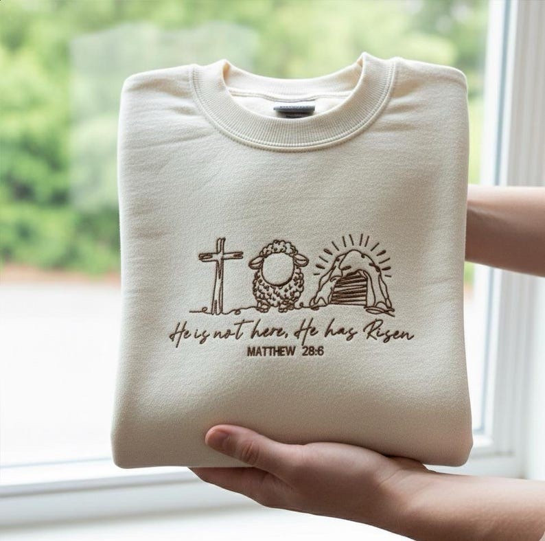He Is Risen sweatshirt from Etsy | Easter sweatshirts 



He Is Not Here He Has Risen Sweatshirt, Christian Faith Crewneck, Coquette Easter Bow Sweater, Bible Verse Gift, Easter clothing, He Is Risen Easter Sheep Embroidered Sweatshirt, Christian Easter Gift Crewneck, Cute Lamb Faith Hoodie, Religious Spring Apparel 
trends

#LTKootd #LTKSeasonal #LTKSaleAlert #LTKSpringSale #LTKspring #LTKspringtrends