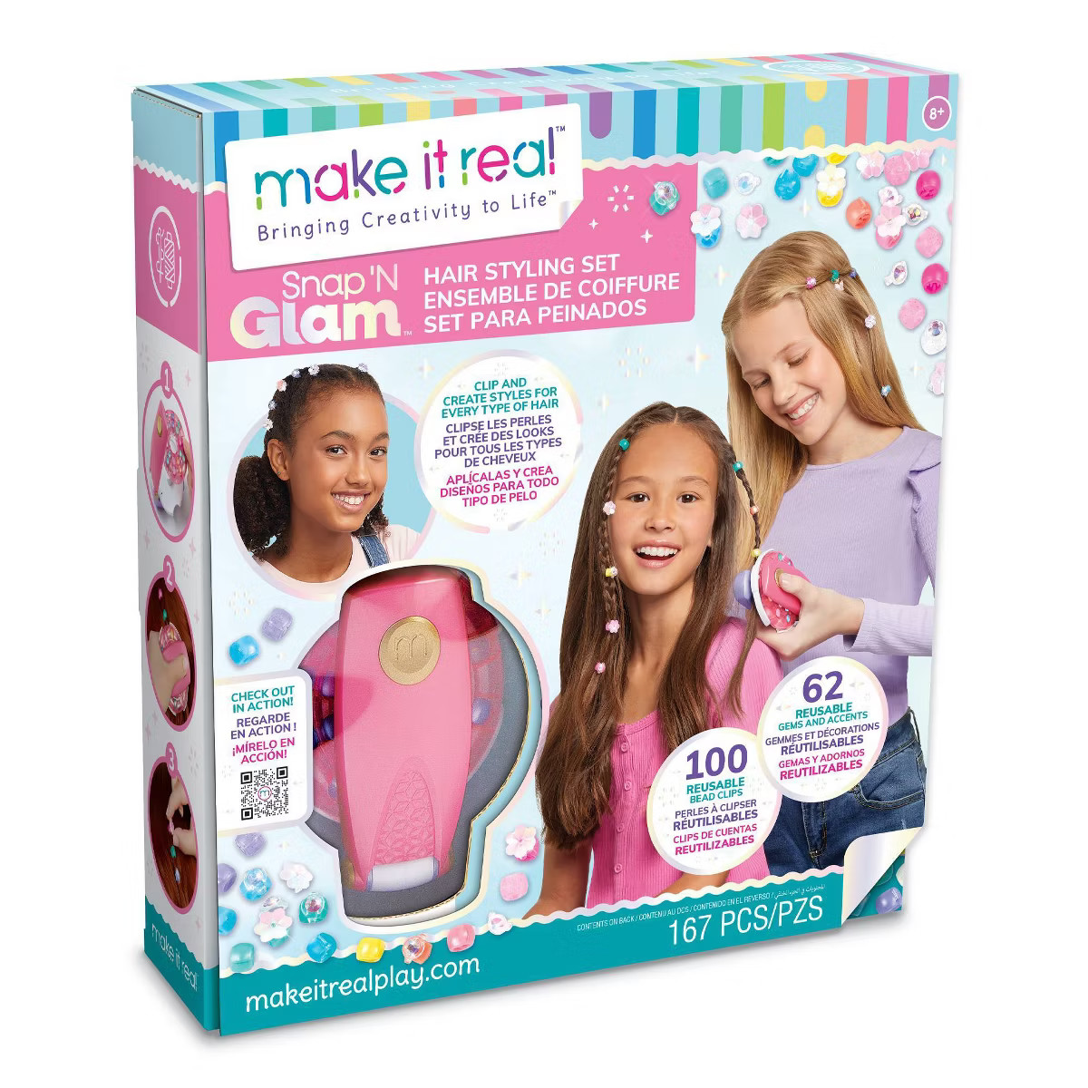Make It Real Snap 'n Glam Hair Styling Set | Target