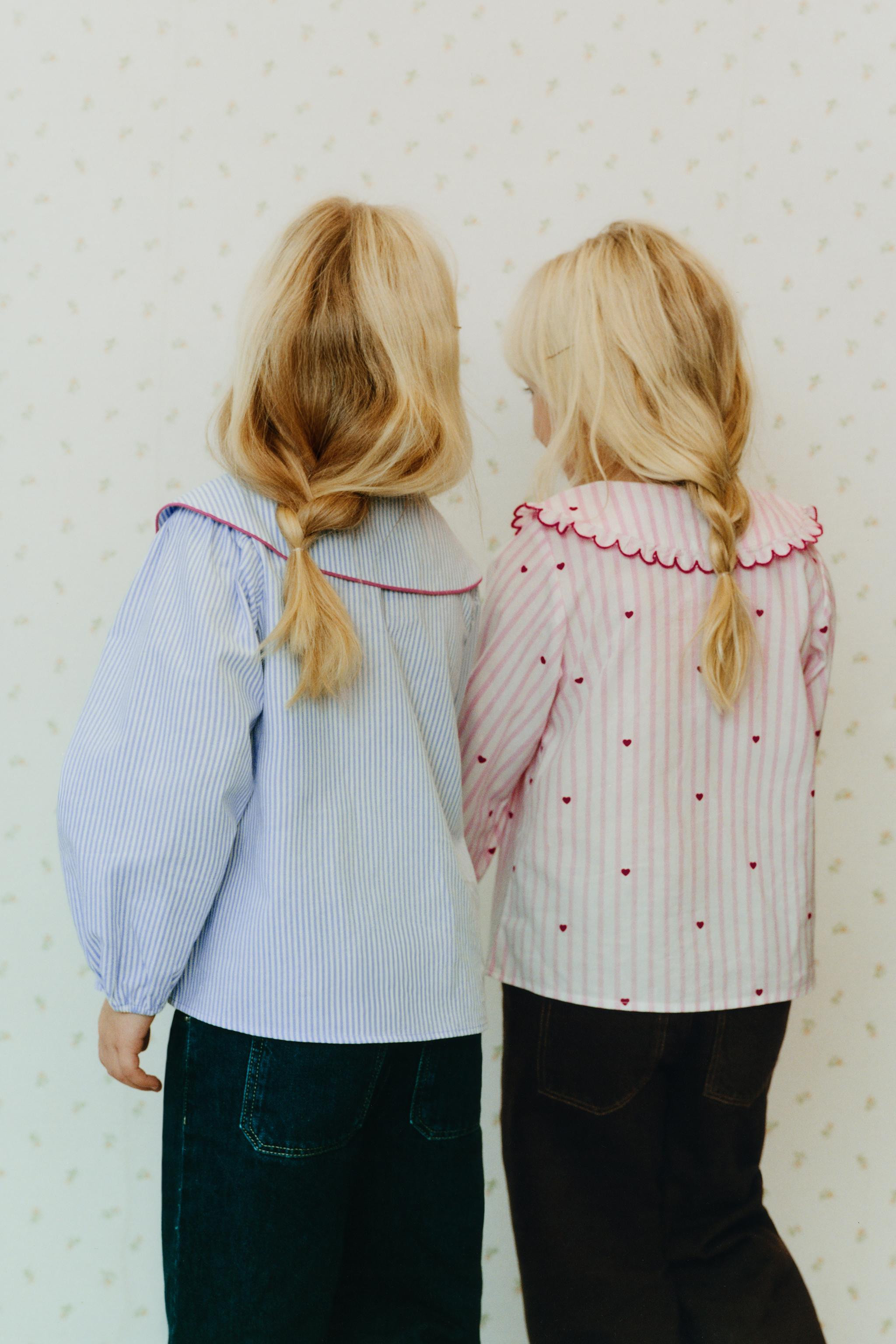 STRIPED AND HEART SHIRT | Zara UK