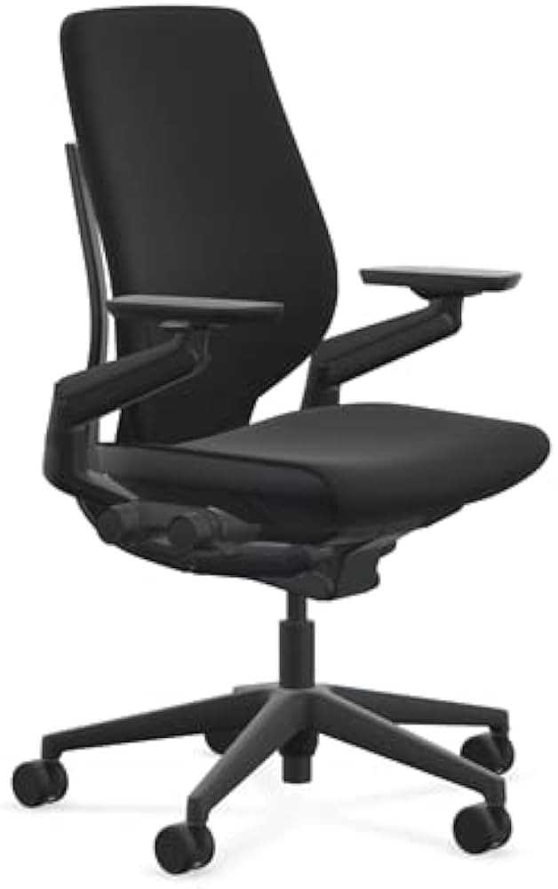 Steelcase Gesture Office Chair - Era Onyx Fabric, Medium Seat Height, Shell Back, Black on Black ... | Amazon (US)