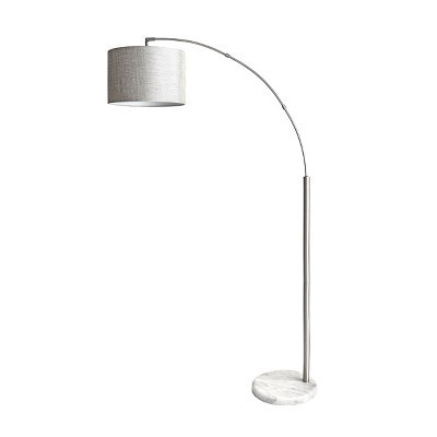 nuLOOM Belton 69" Marble Floor Lamp Lighting - Silver 68.5" H x 37" W x 12" D | Target