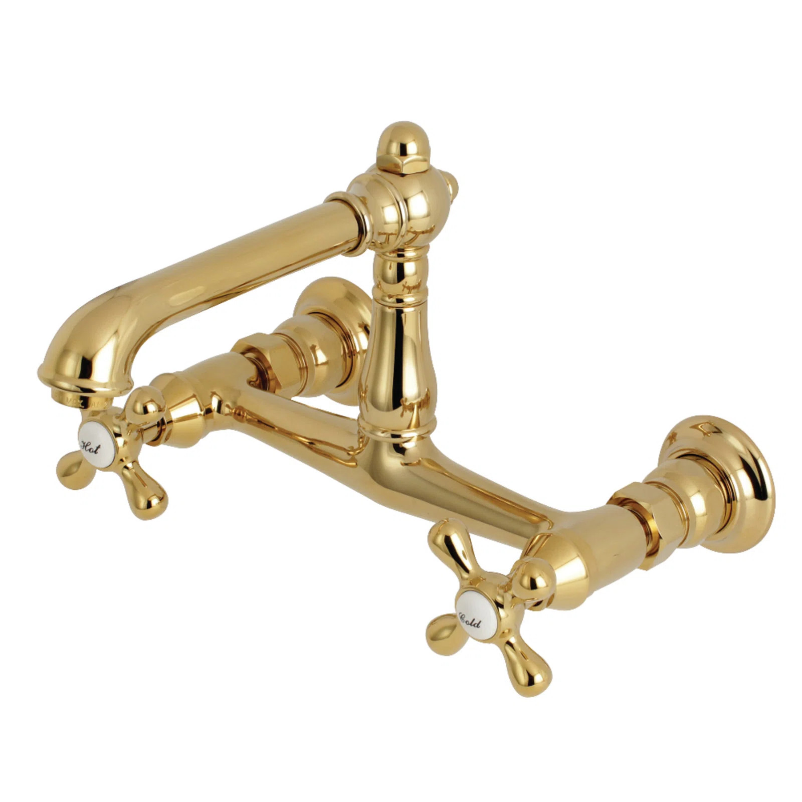 Kingston Brass English Country Two-Handle 2-Hole Wall Mount Bathroom Faucet KS7242AX | Wayfair North America