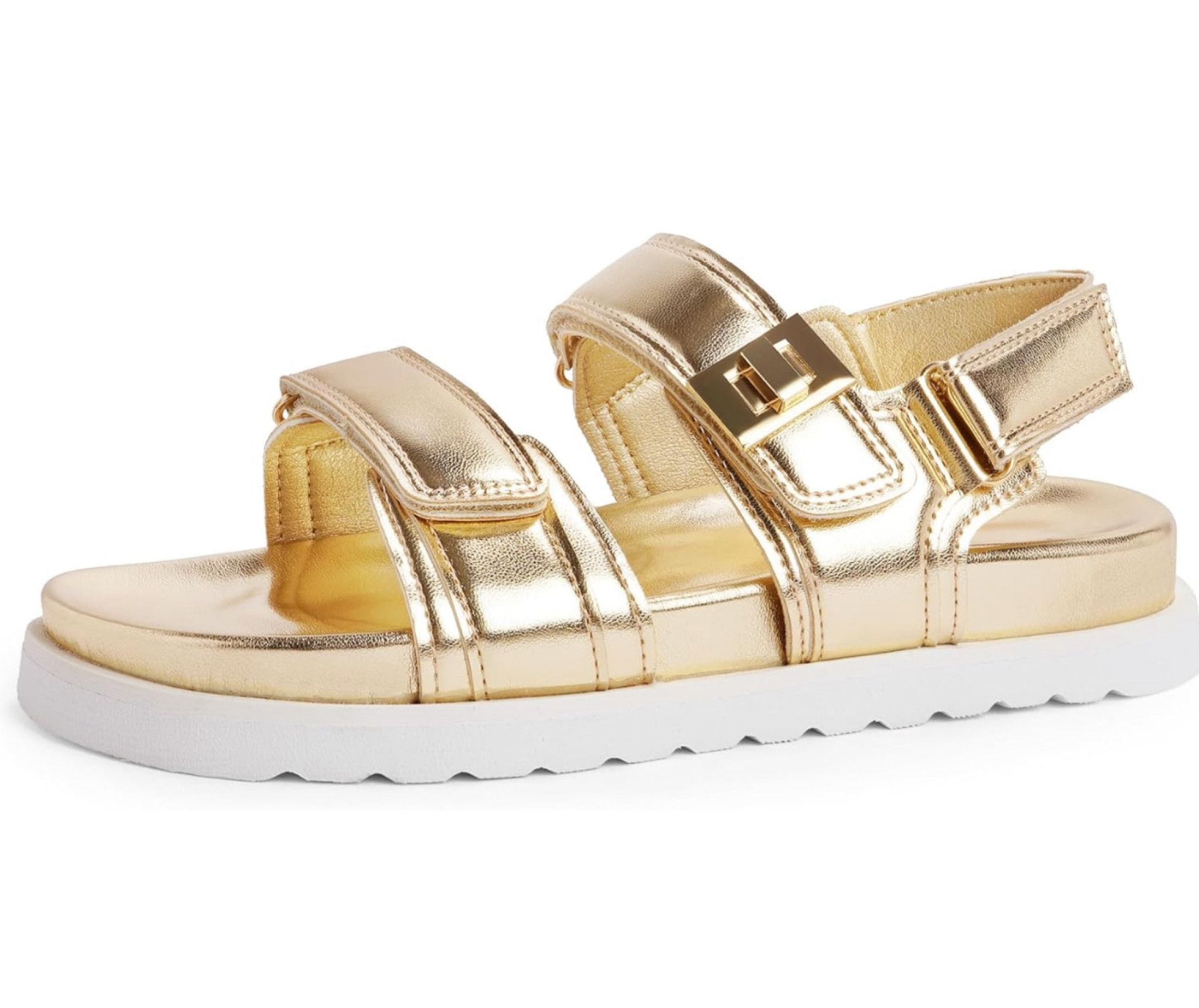 Gold trendy teva style buckle sandals 

#LTKfindsunder100 #LTKfindsunder50 #LTKshoecrush