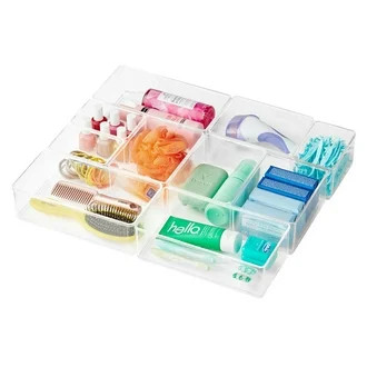 The Home Edit 10 Piece Bath Storage Edit Clear Plastic Modular Storage System Clear | Walmart (US)