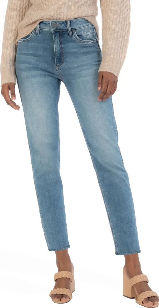 KUT from the Kloth Naomi Fab Ab High Waist Crop Slim Straight Leg Jeans | Nordstrom | Nordstrom