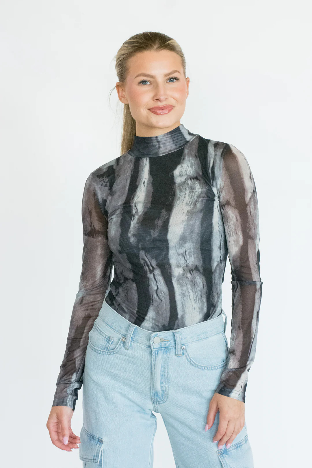 Lights are Fading Mesh Bodysuit | Apricot Lane Boutique