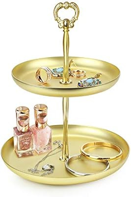 YEECEEN Two-Tiered Jewelry Tray, Jewelry Organizer Tray for Ring, Earring, Bracelet & Necklace | Amazon (US)