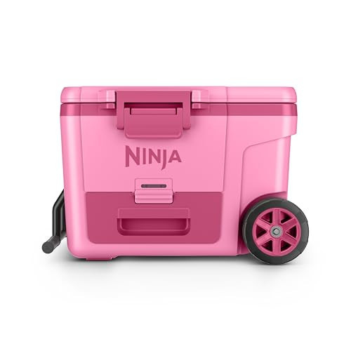 Ninja FrostVault 45QT Cooler with Wheels | Insulated with Temp Dry Storage Drawer | Keeps Ice Cold for Days | for The Beach, Camping, Picnics & More | Strawberry Rhubarb | FB245BP | Amazon (US)